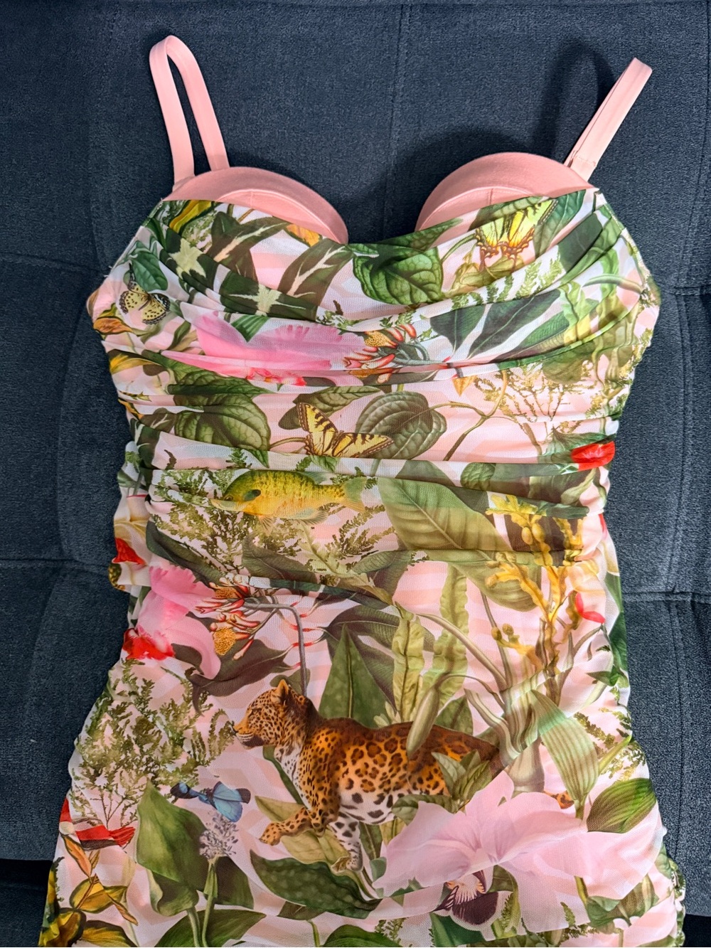 Ta3 Sweetie Mesh Column Dress - Floral Ambrosia - Picture 7 of 15